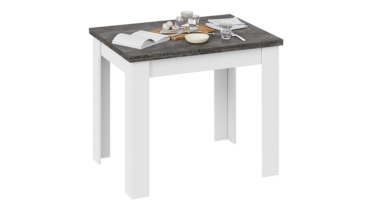 Кухонный стол раскладной Промо тип 3 (Белый/Ателье темный) в Орле - изображение 2