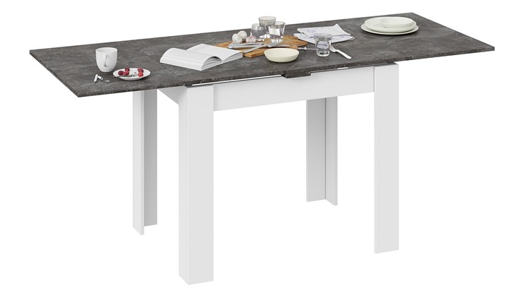 Кухонный стол раскладной Промо тип 3 (Белый/Ателье темный) в Орле - изображение 3