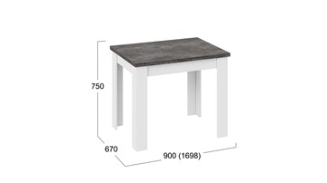 Кухонный стол раскладной Промо тип 3 (Белый/Ателье темный) в Орле - предосмотр 4