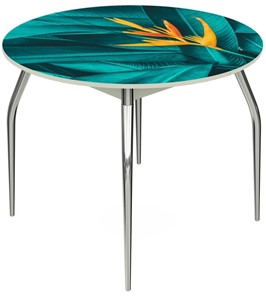 Кухонный раскладной стол Ривьера - Круг, ноги метал. крашеные №24, ФП (Эко №4) в Орле