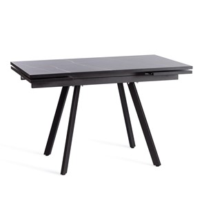 Раздвижной стол VIGO ЛДСП/HPL/металл,120x80x30х30х75 см, Мрамор чёрный/чёрный арт.19730 в Орле