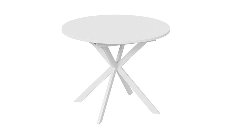 Обеденный раздвижной стол Мэдисон Тип 1 (Белый муар, Белый) в Орле - изображение 2