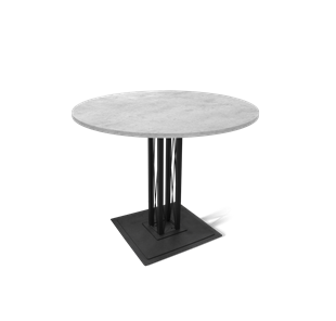 Круглый обеденный стол SHT-TU6-BS1 / SHT-TT 90 ЛДСП (бетон чикаго светло-серый/черный) в Орле