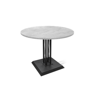 Кухонный круглый стол SHT-TU6-BS2 / SHT-TT 90 ЛДСП (бетон чикаго светло-серый/черный) в Орле