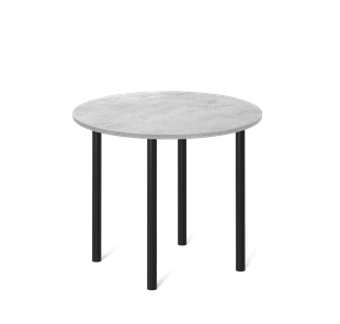Круглый обеденный стол SHT-TU66 / SHT-TT 90 ЛДСП (бетон чикаго светло-серый/черный) в Орле