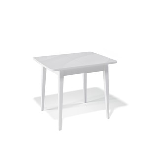 Кухонный стол раскладной Kenner 900M (Белый/Стекло белое сатин) в Орле