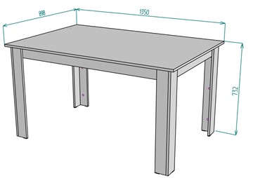 Кухонный обеденный стол T37, Белый в Орле - предосмотр 1