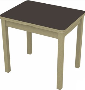 Кухонный раздвижной стол Бари дерево №8 (стекло коричневое/дуб выбеленный) в Орле