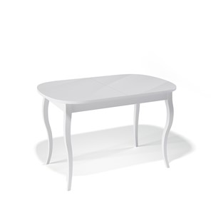 Кухонный стол раздвижной Kenner 1300C (Белый/Стекло белое глянец) в Орле