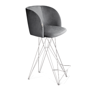Барный стул SHT-ST33 / SHT-S66 (угольно-серый/хром лак) в Орле