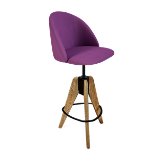 Барный стул SHT-ST35 / SHT-S92 (ягодное варенье/браш.коричневый/черный муар) в Орле