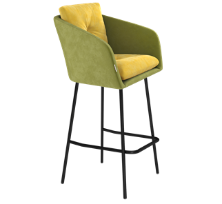 Барный стул SHT-ST43-2 / SHT-S29P (фисташковый десерт/черный муар) в Орле