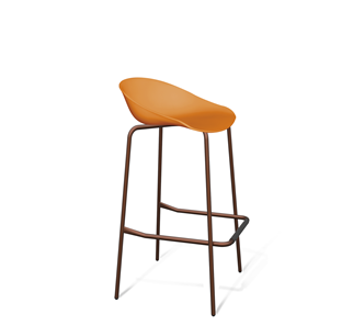 Барный стул SHT-ST19/S29 (оранжевый/медный металлик) в Орле