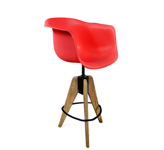 Барный стул SHT-ST31/S92 (красный/брашированный коричневый/черный муар) в Орле - предосмотр