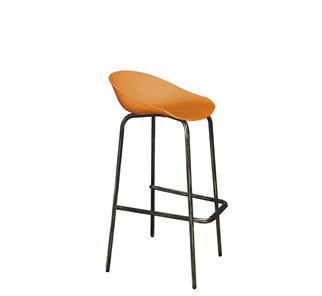 Барный стул SHT-ST19/S29 (оранжевый/черный муар/золотая патина) в Орле