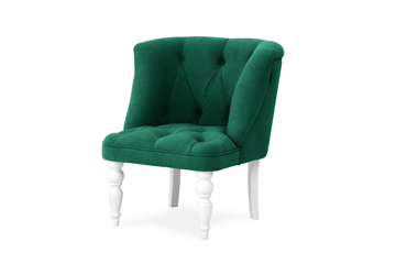 Кресло Бриджит зеленый ножки белые в Орле