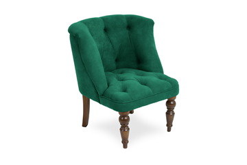 Кресло на ножках Бриджит зеленый ножки коричневые в Орле
