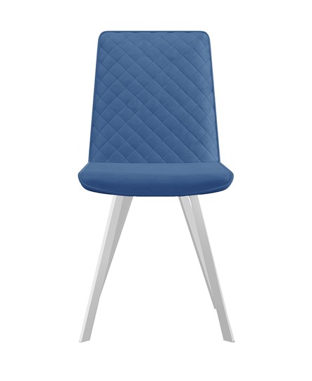 Обеденный стул 202, микровелюр B8 blue, ножки белые в Орле - изображение 1
