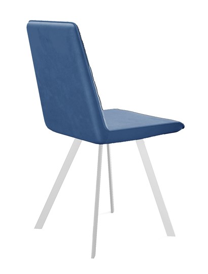 Обеденный стул 202, микровелюр B8 blue, ножки белые в Орле - изображение 2