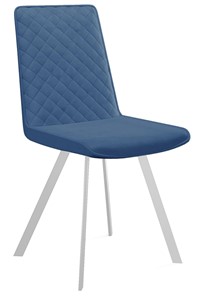 Обеденный стул 202, микровелюр B8 blue, ножки белые в Орле - предосмотр