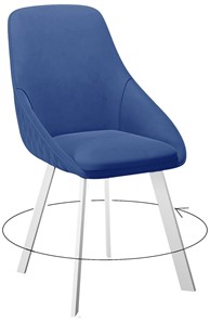 Кухонный стул 246 Поворотный, Микровелюр Z20 Синий / опоры белые в Орле