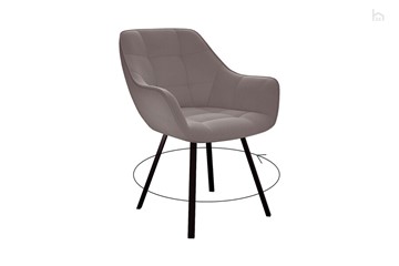 Обеденный стул 252 М поворотный, микровелюр B5 latte, ножки черные в Орле - предосмотр