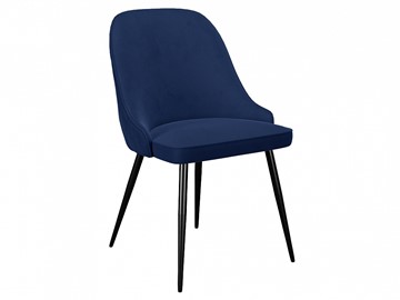 Обеденный стул 256, микровелюр К17 синий, ножки черные в Орле