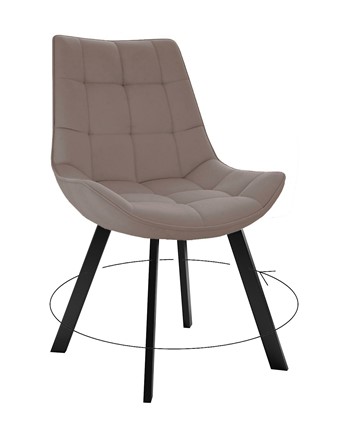 Мягкий стул 263 Поворотный, Микровелюр B5 Latte / опоры черные в Орле - изображение