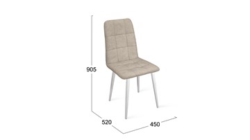 Обеденный стул Аспен К1С (Белый матовый/Микровелюр Duna Brilliant) в Орле - предосмотр 5