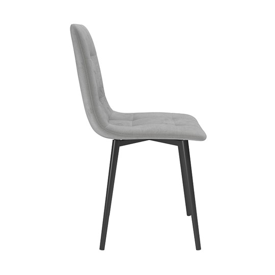 Кухонный стул Белла, велюр тенерифе грей/Цвет металл черный в Орле - изображение 2