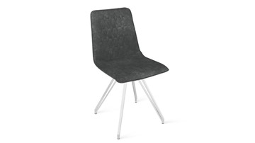 Обеденный стул Хьюго К4 (Белый матовый/Микровелюр Wellmart Graphite) в Орле