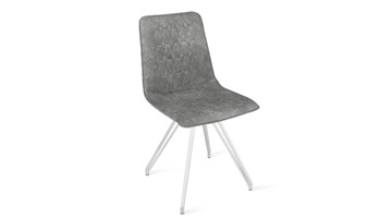 Обеденный стул Хьюго К4 (Белый матовый/Микровелюр Wellmart Silver) в Орле