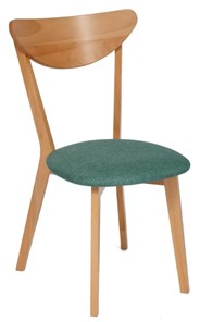 Обеденный стул MAXI (Макси), бук/ткань 86x48,5x54,5 Морская волна/ натуральный бук арт.19590 в Орле - предосмотр