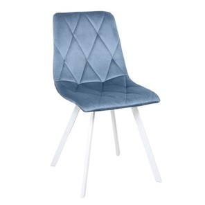 Мягкий стул Рокки WX-221 эмаль белая велюр голубой в Орле