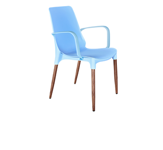 Обеденный стул SHT-ST76/S424-С (голубой/темный орех) в Орле