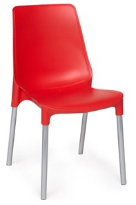 Обеденный стул GENIUS (mod 75) 46x56x84 красный/ножки хром арт.12830 в Орле