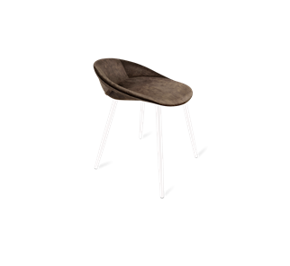 Обеденный стул SHT-ST19-SF1 / SHT-S95-1 (кофейный трюфель/белый муар) в Орле - предосмотр