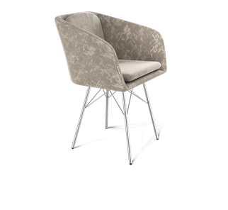 Обеденный стул SHT-ST43-1 / SHT-S64 (карамельный латте/хром лак) в Орле