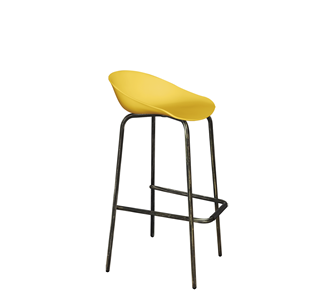 Барный стул SHT-ST19/S29 (желтый/черный муар/золотая патина) в Орле