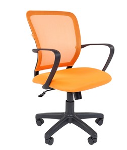Кресло компьютерное CHAIRMAN 698 black TW, ткань, цвет оранжевый в Орле