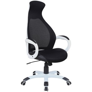 Кресло офисное Brabix Premium Genesis EX-517 (пластик белый, ткань/экокожа/сетка черная) 531573 в Орле