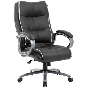 Кресло офисное Brabix Premium Strong HD-009 (экокожа черная, ткань серая) 531945 в Орле