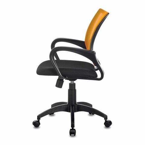 Офисное кресло Brabix Fly MG-396 (с подлокотниками, сетка, оранжевое/черное) 532084 в Орле - изображение 3