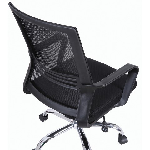Офисное кресло Brabix Daily MG-317 (с подлокотниками, хром, черное) 531833 в Орле - изображение 8