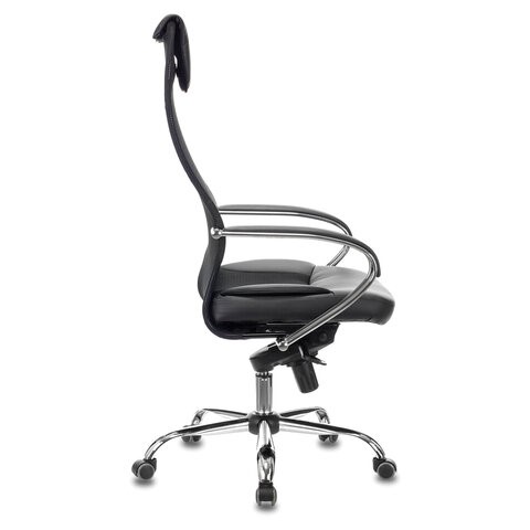 Офисное кресло Brabix Premium Stalker EX-609 PRO (хром, мультиблок, ткань-сетка/экокожа, черное) 532416 в Орле - изображение 1