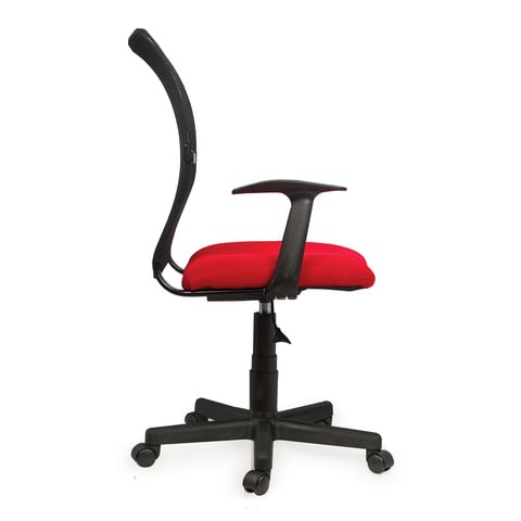 Офисное кресло Brabix Spring MG-307 (с подлокотниками, комбинированное красное/черное TW) в Орле - изображение 1