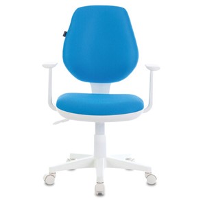 Кресло Brabix Fancy MG-201W (с подлокотниками, пластик белый, голубое) 532411 в Орле - предосмотр 1