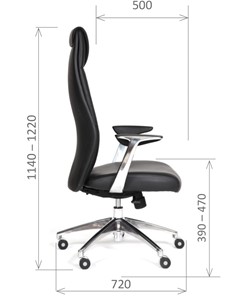 Кресло офисное CHAIRMAN Vista Экокожа премиум черная в Орле - предосмотр 2