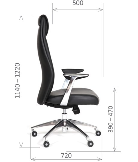 Кресло офисное CHAIRMAN Vista Экокожа премиум черная в Орле - изображение 2
