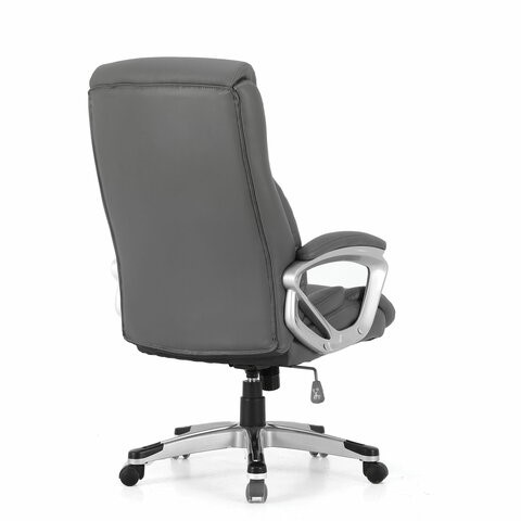 Компьютерное кресло Brabix Premium Level EX-527 (пружинный блок, рециклированная кожа, серое) 531937 в Орле - изображение 2